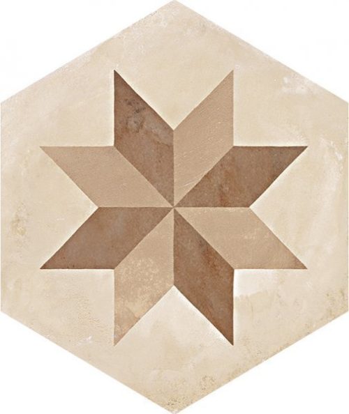 Marco Corona TERRA  Stella Esagone vers C Decor 25 x 21,6