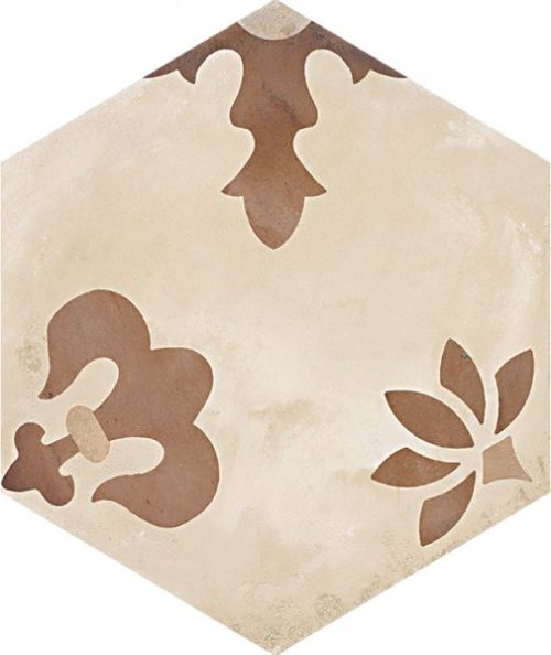 Marco Corona TERRA  Comp Gigli Esagone vers F Decor 25 x 21,6