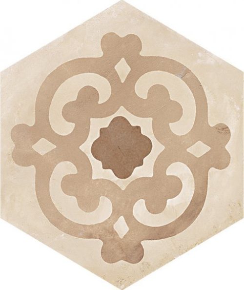 Marco Corona TERRA  Fiore Esagone vers F Decor 25 x 21,6